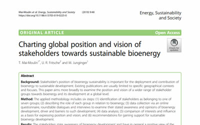 New Publication – Charting global positions and visions of stakeholders towards sustainable bioenergy