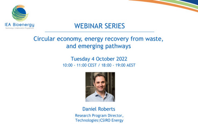 IEA Bioenergy Webinar – Circular economy, energy recovery from waste, and emerging pathways
