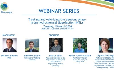 IEA Bioenergy Webinar – Treating and valorizing the aqueous phase from hydrothermal liquefaction (HTL)